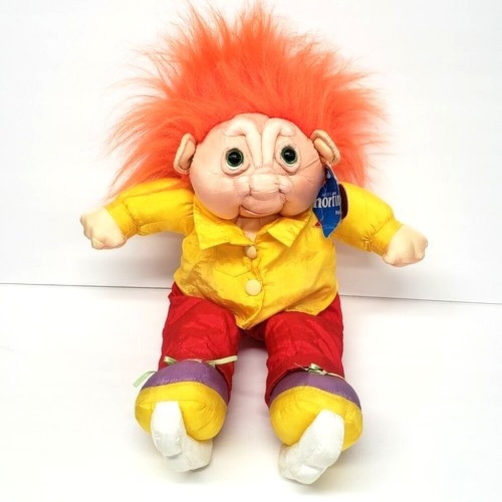 International Silver 16" Adopt Norfin Troll Nylon Vintage Doll 1992 Plush